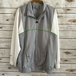 Jordan Flight Zip Up Jacket Size XL Gray & White